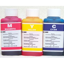 Inchiostro ciano magenta e giallo compatibile Canon da 100 ml