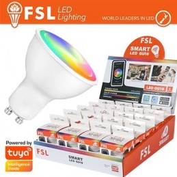 Lampadina GU10 SMART BEACON TECH 6w RGB+3WHITE Dim + EXPO