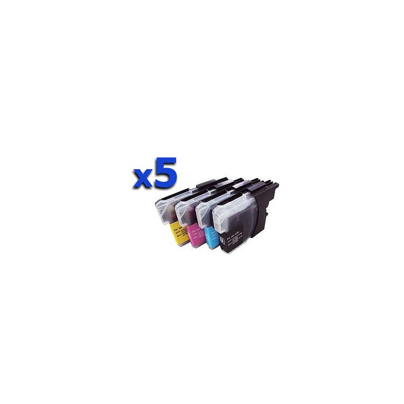 KIT di 5 cartucce per colore compatibili Brother DCP J 562 J