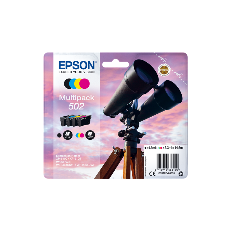 Multipack Epson Binocolo 502 Nero Ciano Magenta Giallo