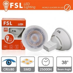 GU10 Lampadina LED - 6W 6500K 520LM 38° CRI80