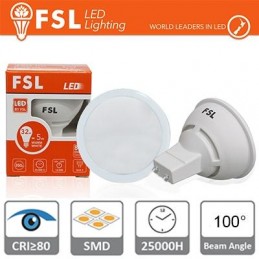 GU10 Lampadina LED - 6W 3000K 520LM 100° CRI80 Antiriflesso