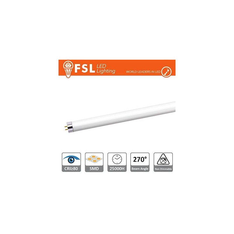 T5 LED Tubo Vetro - 12W 1000LM 4000K G5 PF0.5 Size:870x21mm