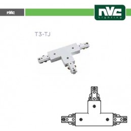 Connettore Forma  T  Binario Monofase - Colore Bianco